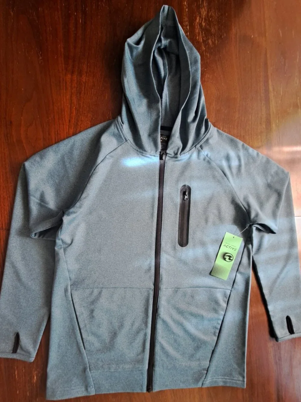 Ocean Current Active Boys 2-Piece Performance Set Gray Hoodie & Shorts Size M